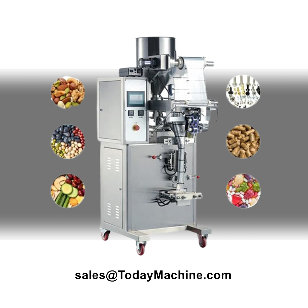 Food Packed Snacks - Automatische voedsel-snack-granulaat-pinda-suiker-vul- en verpakkingsmachine met drie