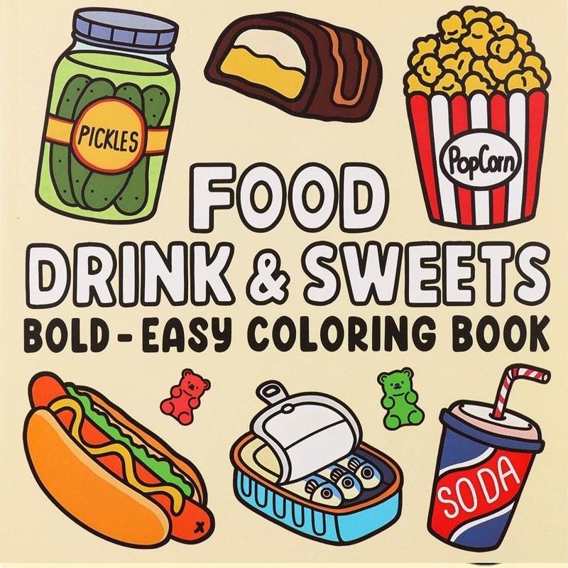 Voedsel, drankjes, desserts, k - Food Y Snacks Coloring Book recensie en prijs
