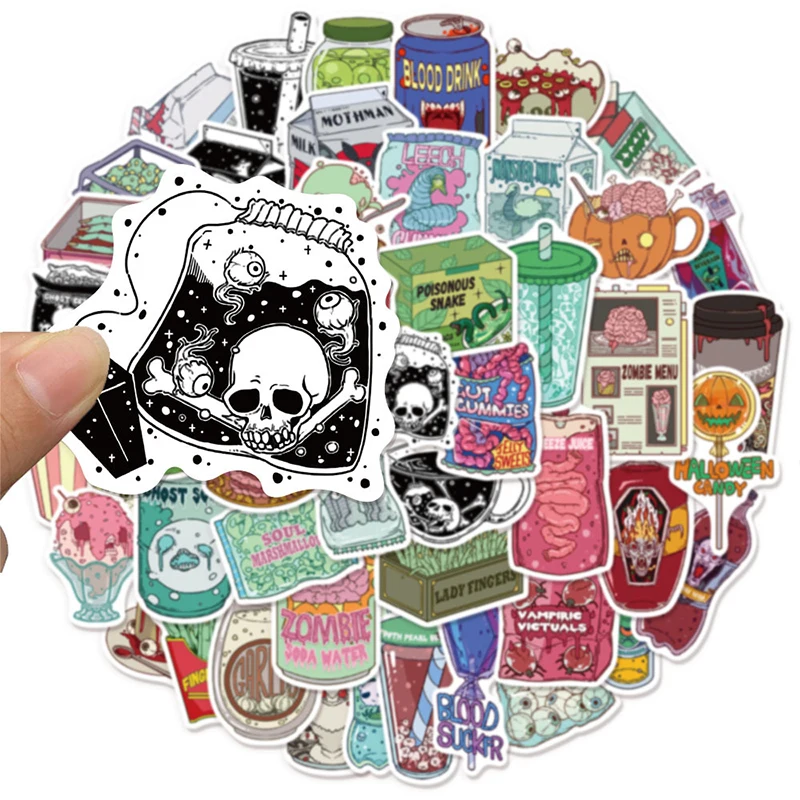 50 STKS Zombie Voedselstickers - Zombie Snacks recensie en prijs