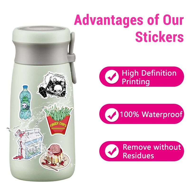 50 STKS Zombie Voedselstickers - Zombie Snacks recensie en prijs
