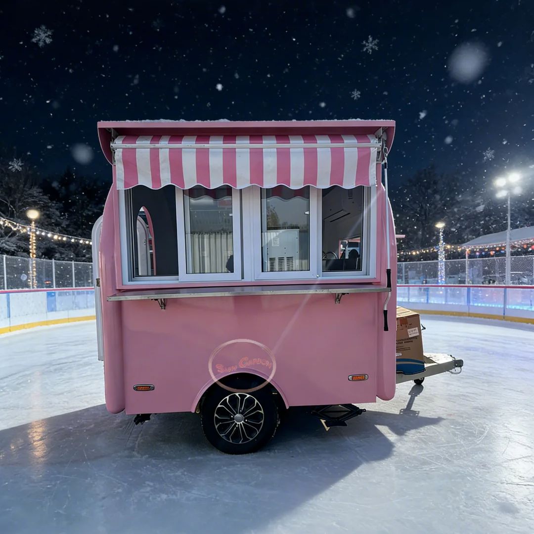 Roze Street Food Truck met lui - Food Snacks Business recensie en prijs
