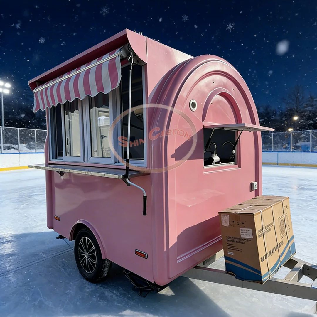 Roze Street Food Truck met lui - Food Snacks Business recensie en prijs