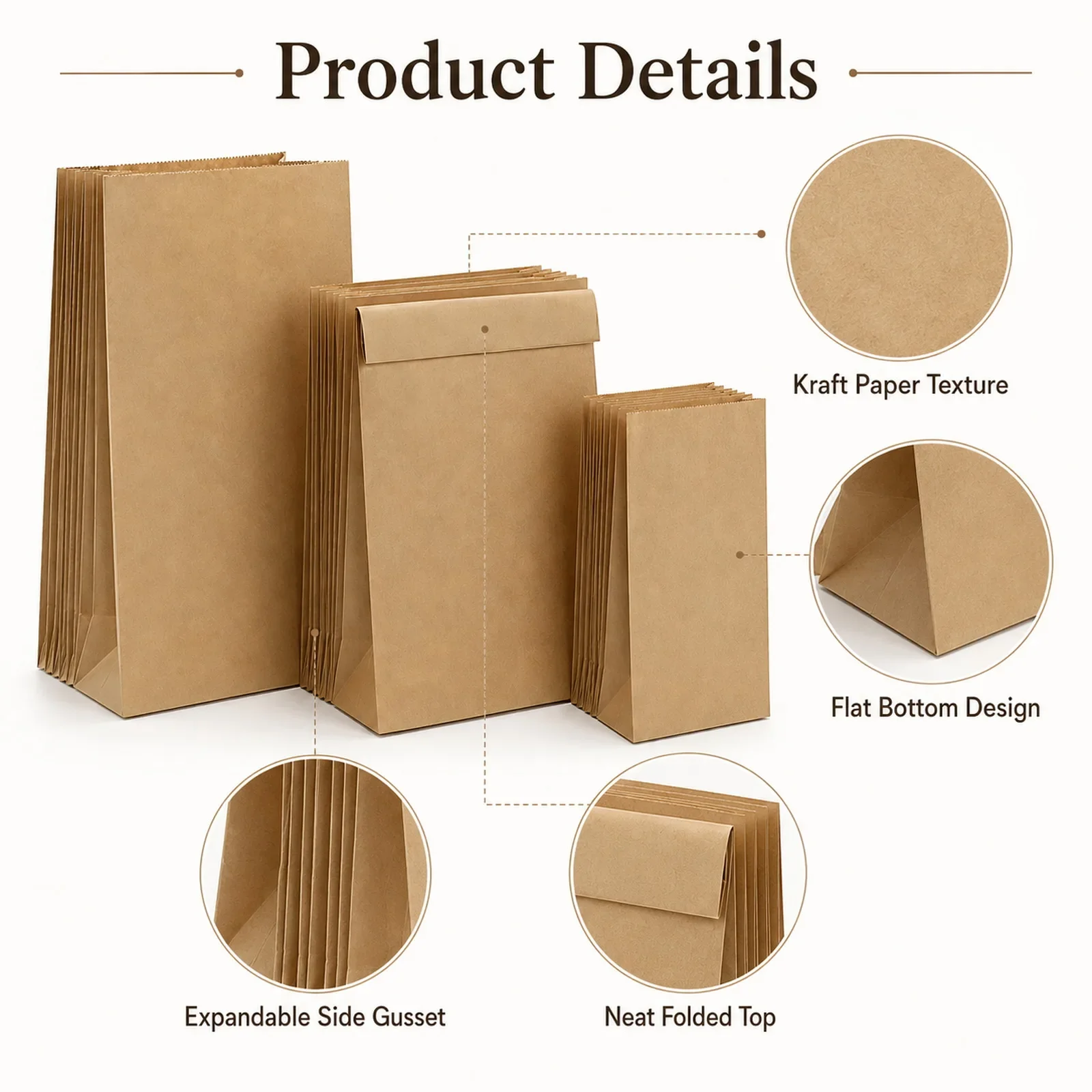 10-30 stuks kleine bruine kraf - Food Snacks For Party recensie en prijs