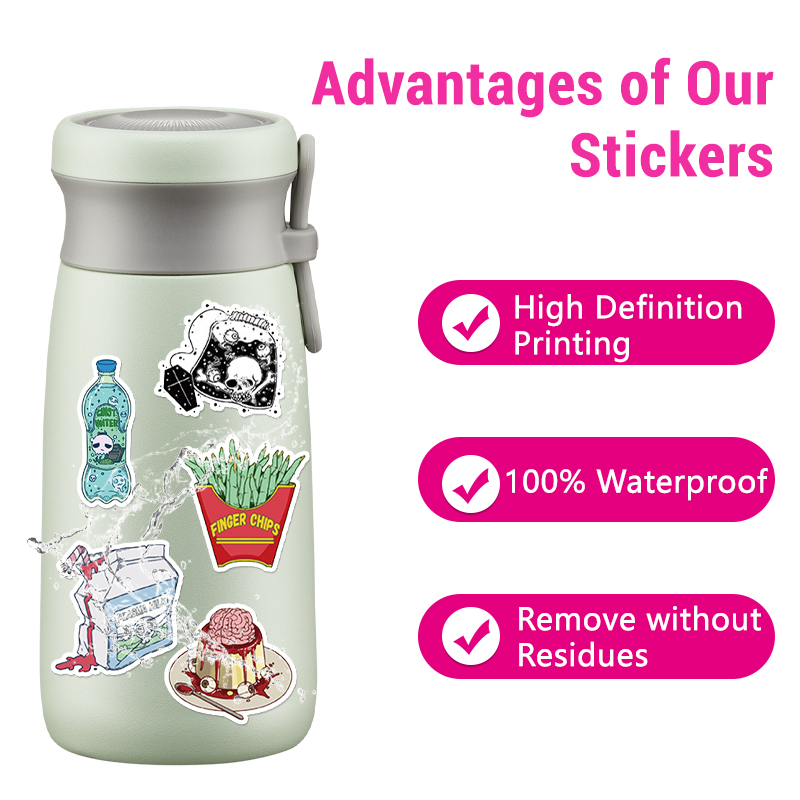 50 STKS Zombie Voedsel Sticker - Zombie Snacks recensie en prijs